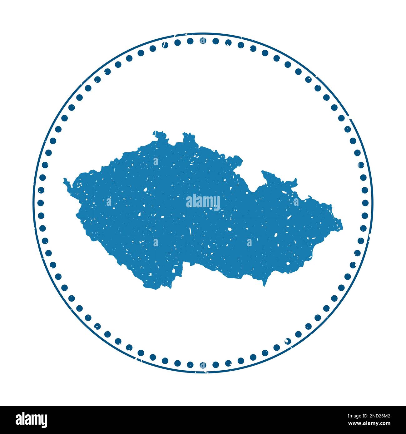 Autocollant République tchèque. Timbre de voyage en caoutchouc avec carte du pays, illustration vectorielle. Peut être utilisé comme insigne, logotype, étiquette, autocollant ou badge de TH Illustration de Vecteur