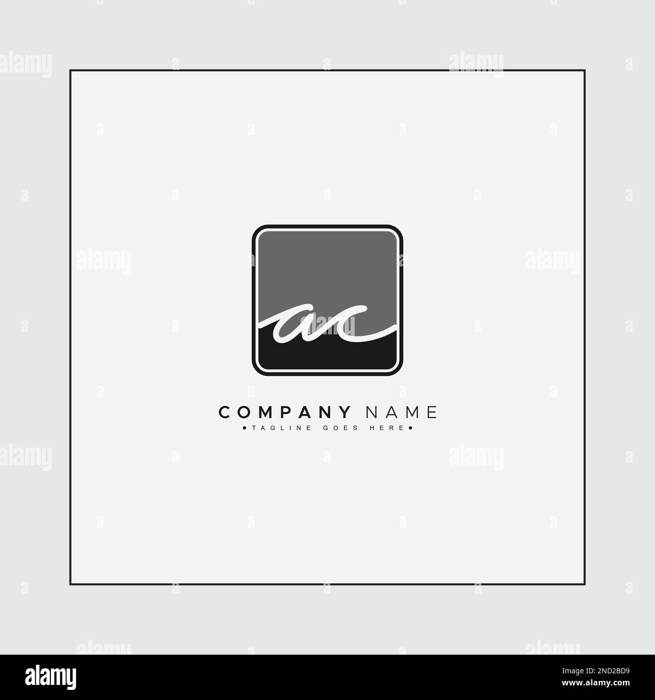 Logo Signature simple pour Alphabet AC - Signature manuscrite pour la photographie et la mode Illustration de Vecteur