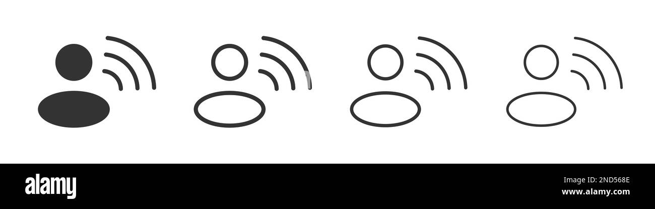 Collection d'icônes vocales en deux styles différents et différents traits. Illustration vectorielle EPS10 Illustration de Vecteur