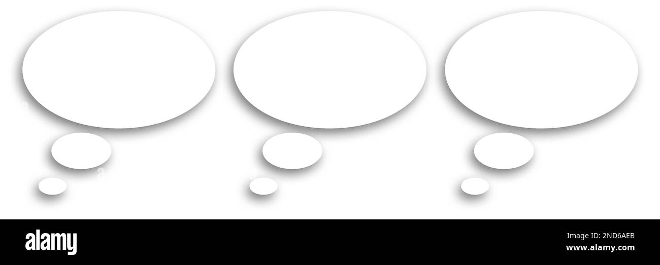 Bulles de parole vides dans une illustration 2D- Banque D'Images Bulles de parole vides dans une illustration 2D- Banque D'Images