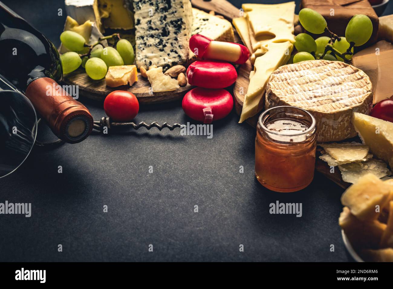 Différents types de fromage pour une alimentation gastronomique Banque D'Images