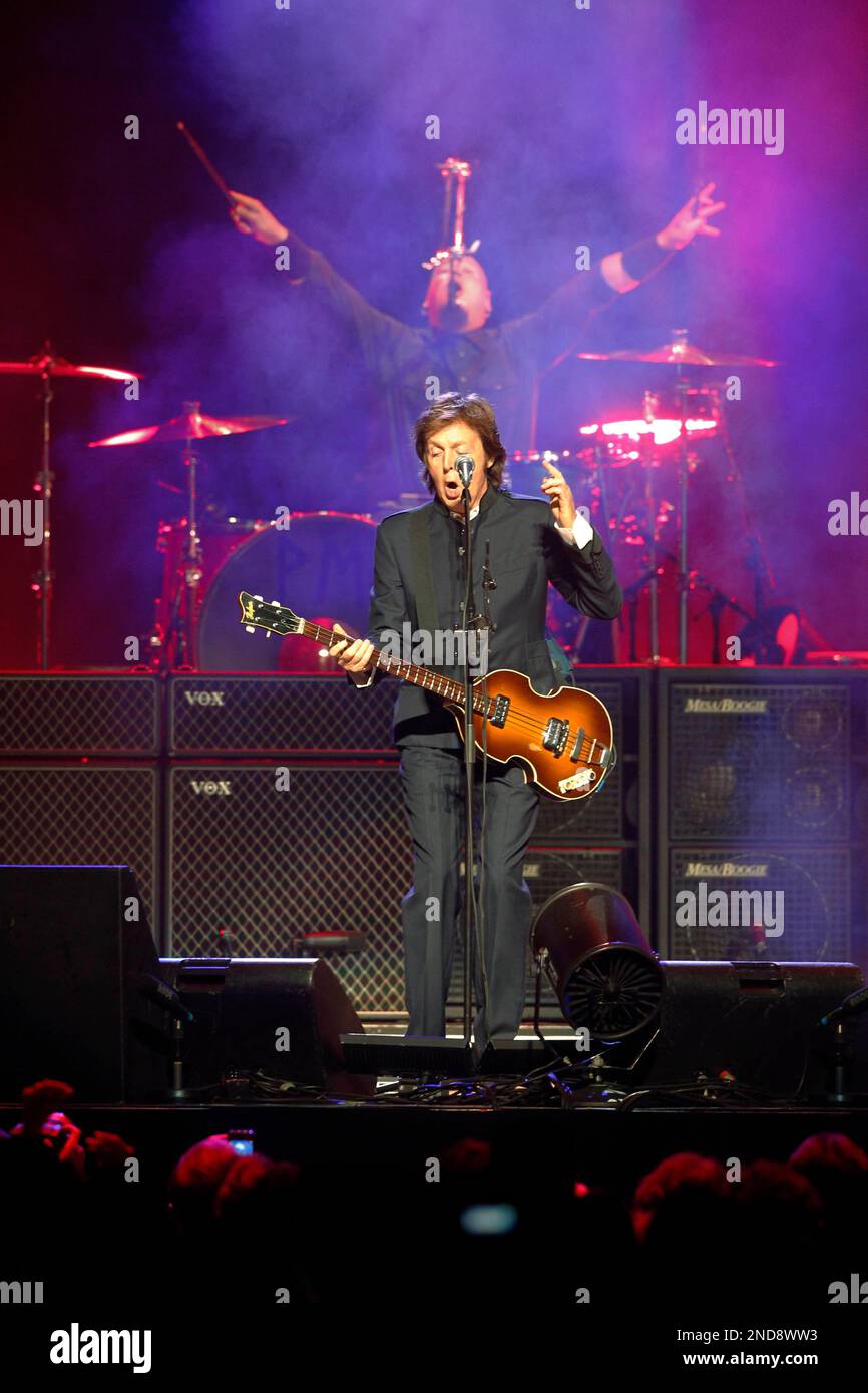 Popular Music Star Paul McCartney Bottom Performs In Front Of Drummer popular-music-star-paul-mccartney-bottom-performs-in-front-of-drummer
