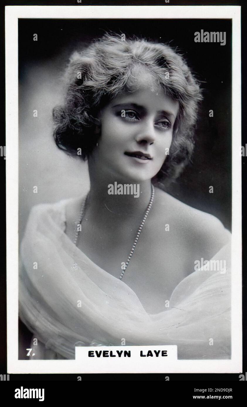 Portrait d'Evelyn Laye - carte à cigarettes vintage Banque D'Images