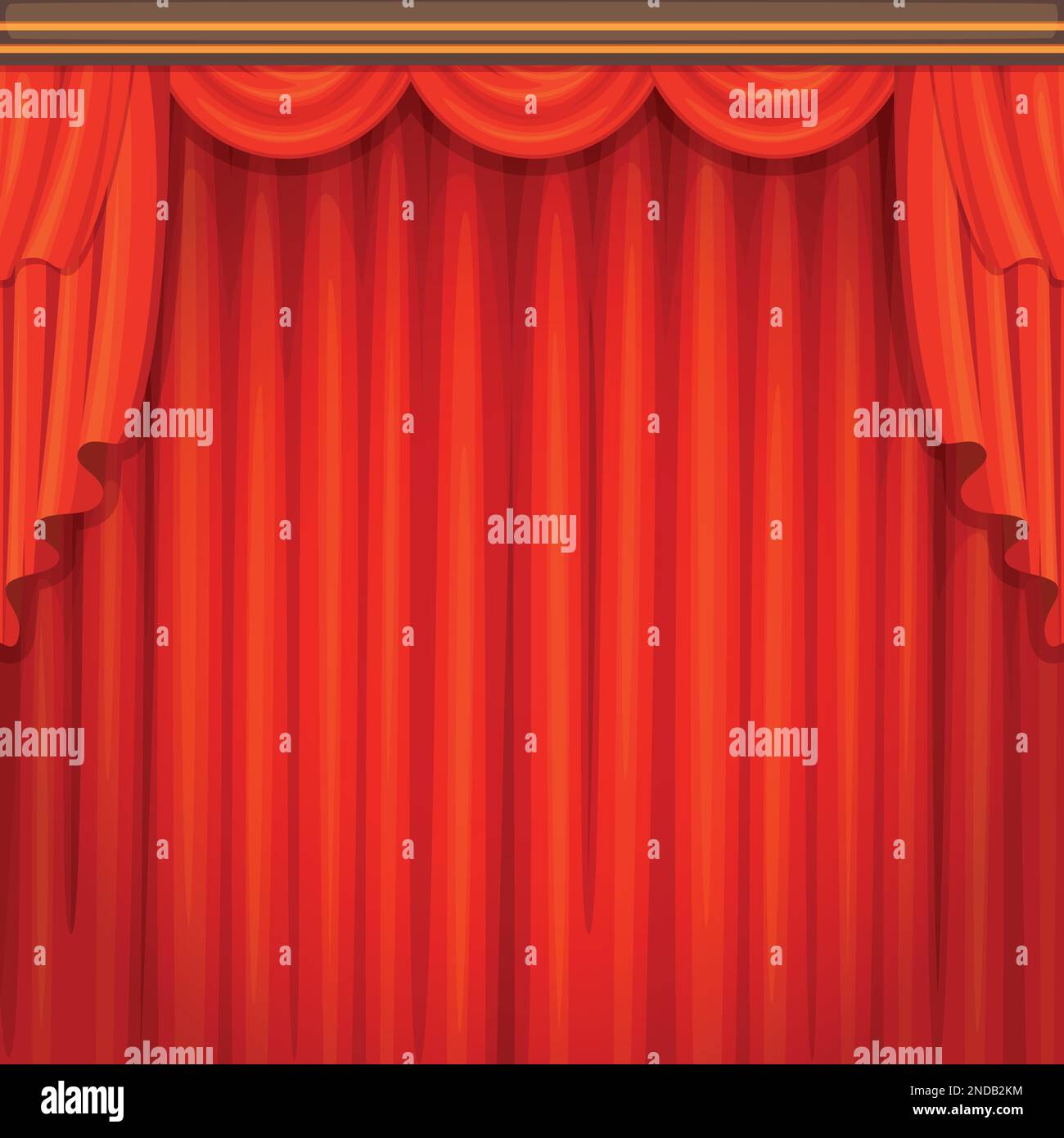 Rideaux de théâtre rouge fermés. Rideau en velours. Étape de l'événement Illustration de Vecteur