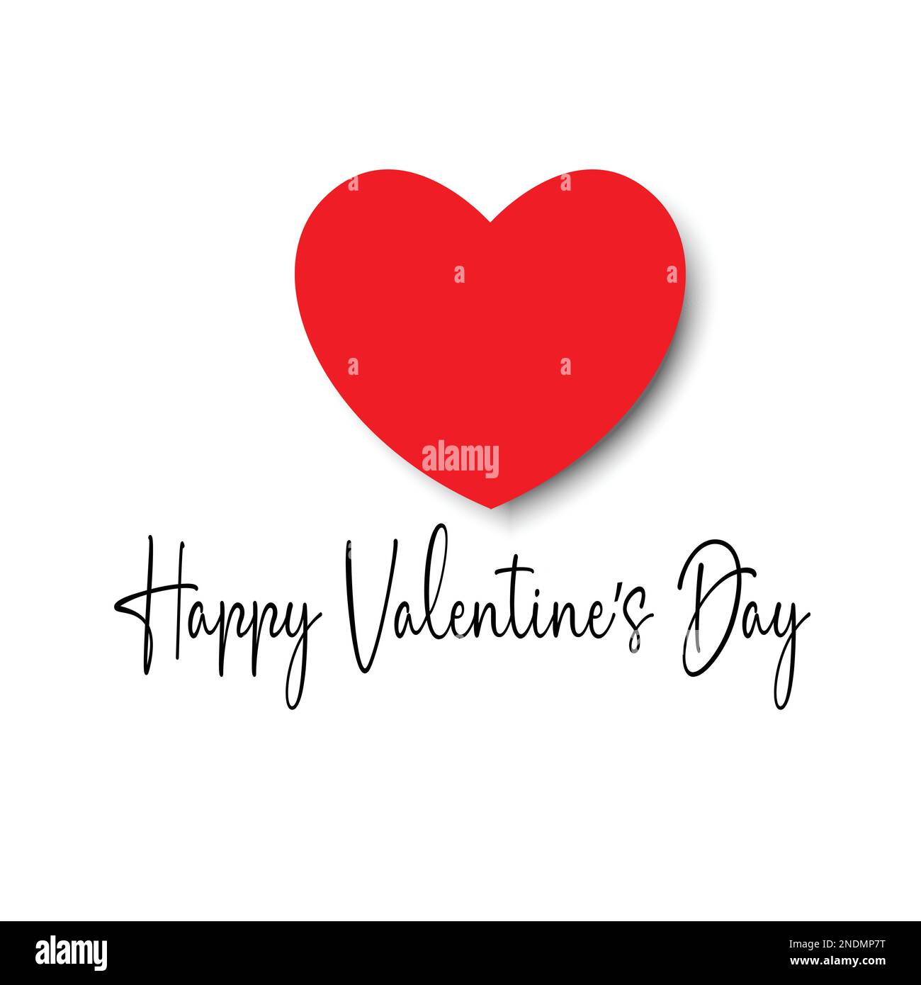 Inscription de la bannière Happy Valentines Day. Modèle de carte de voeux pour la Saint-Valentin avec texte typographique bonne Saint-Valentin Illustration de Vecteur