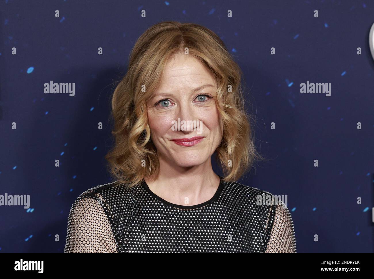 New York, États-Unis. 15th févr. 2023. Annie McNamara arrive sur le tapis rouge au Bonjour demain! Première de la série Apple TV mercredi, 15 février 2023 à New York. Photo de John Angelillo/UPI crédit: UPI/Alay Live News Banque D'Images