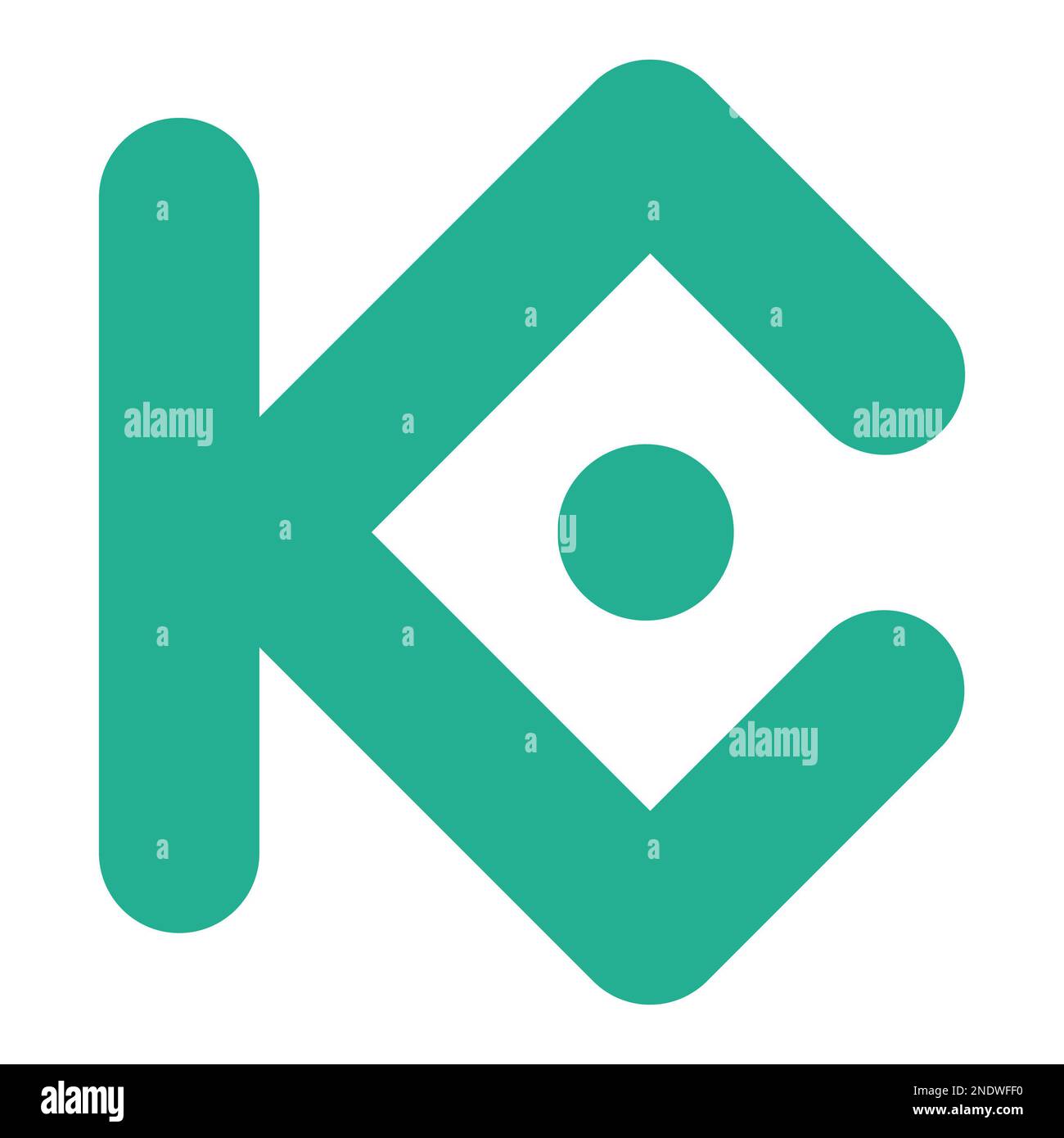 Logo du marché boursier de la crypto-monnaie KUCOIN isolé sur fond blanc.  Élément de conception de symbole de bourse Crypto pour bannières.  Illustration vectorielle Photo Stock - Alamy