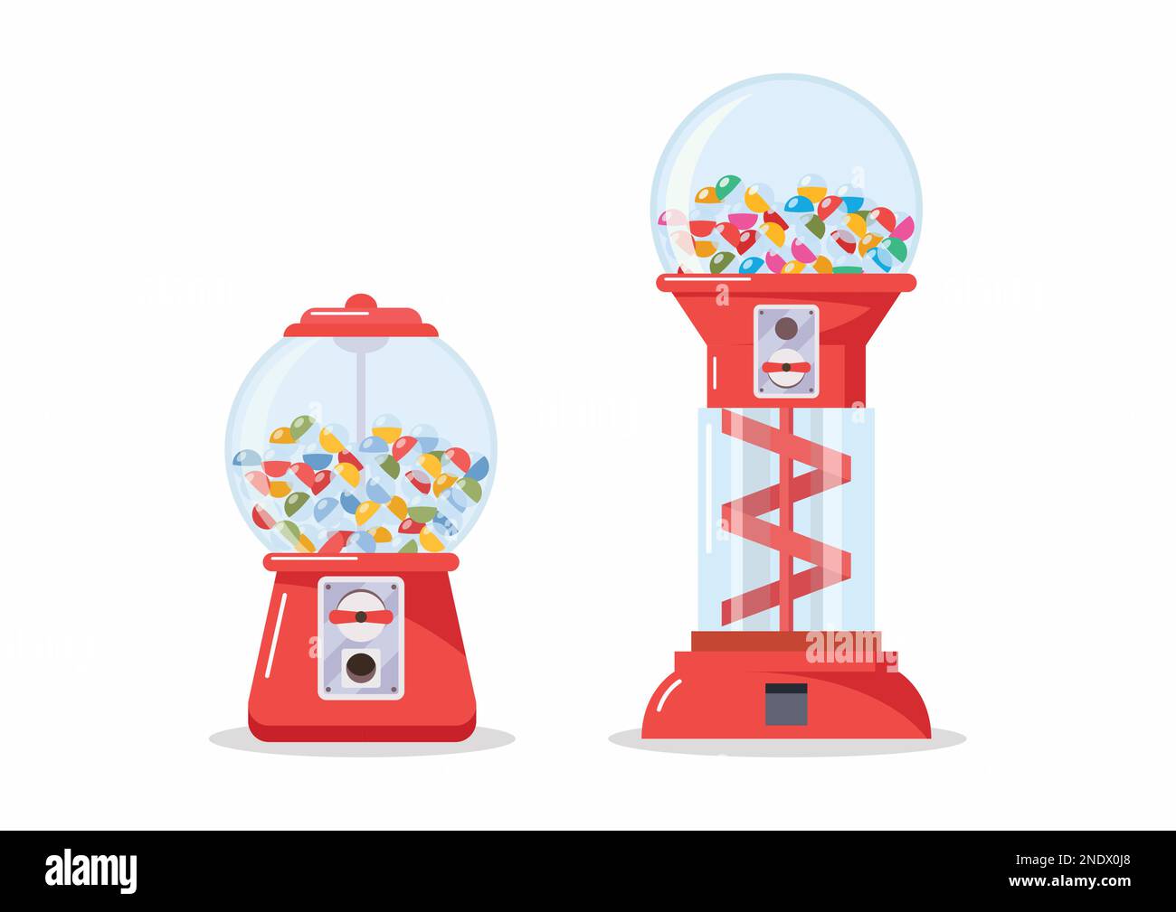 Distributeurs automatiques de capsules. Distributeurs automatiques de jouets. Gacha Gacha jouet capsules. Illustration vectorielle Illustration de Vecteur