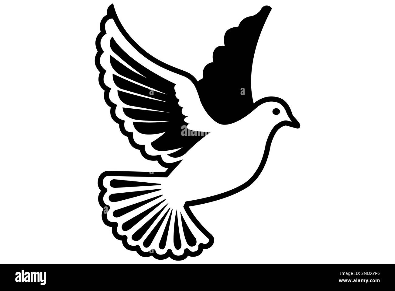 icône noire symbole blanc colombe de la paix. illustration vectorielle plate. Illustration de Vecteur icône noire symbole blanc colombe de la paix. illustration vectorielle plate. Illustration de Vecteur