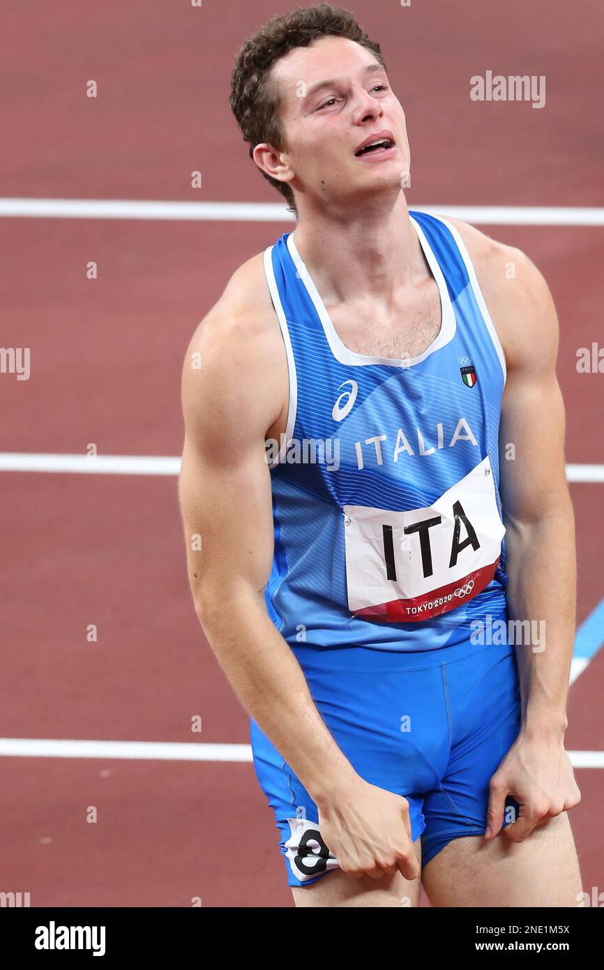 06 AO??T 2021 Tokyo, Japon Filippo TORTU d'Italie r??agit ?? la