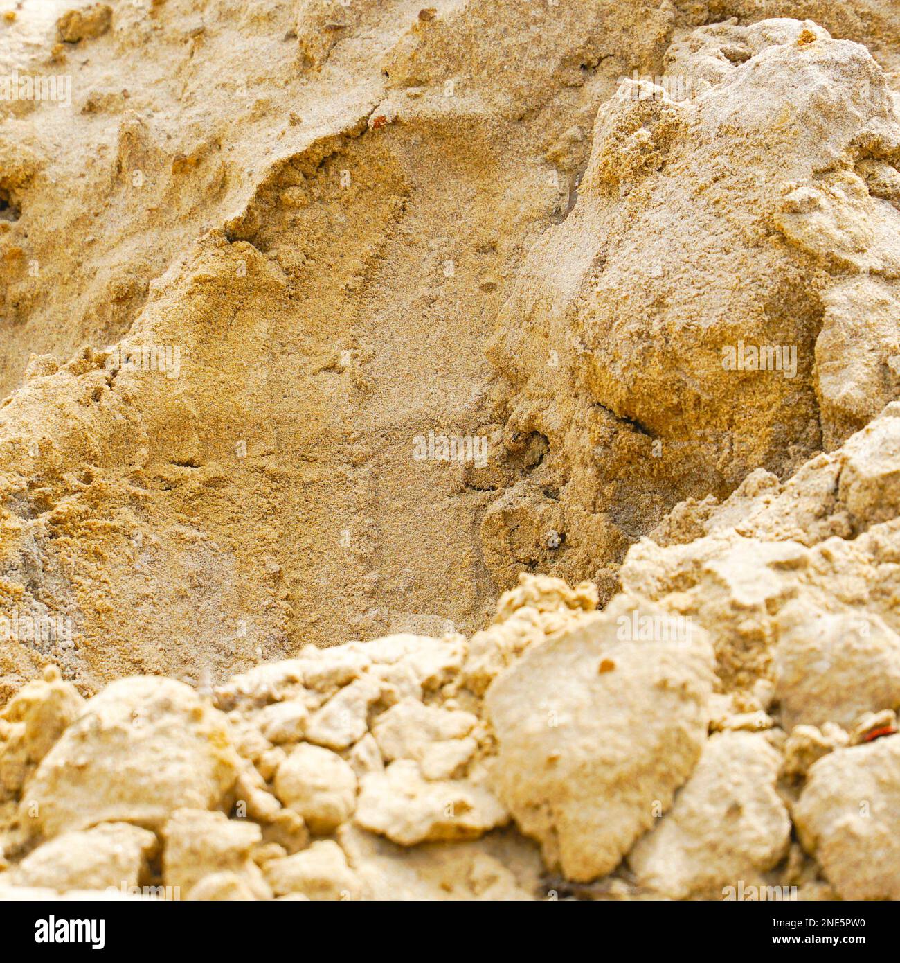 Vue abstraite sur le sable jaune Banque D'Images