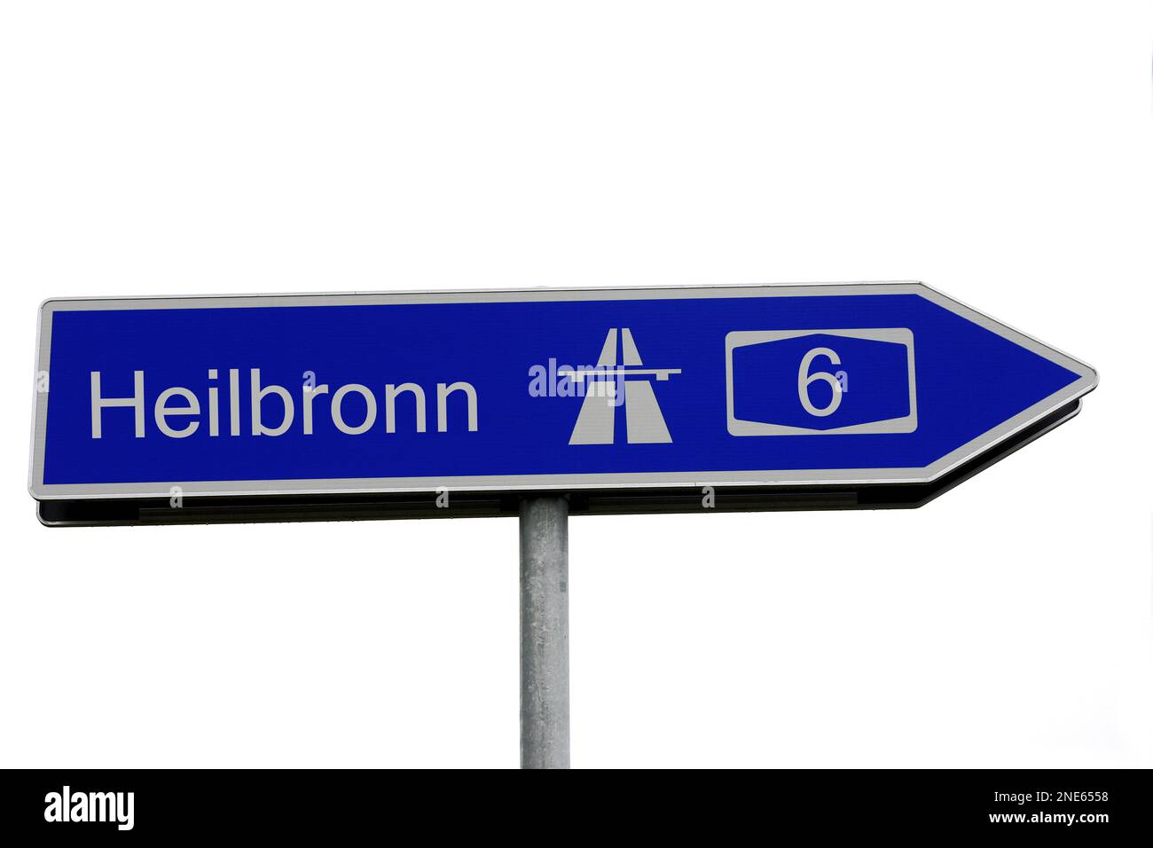 Prenez la direction de l'autoroute A6 en direction de Heilbronn, en Allemagne Banque D'Images