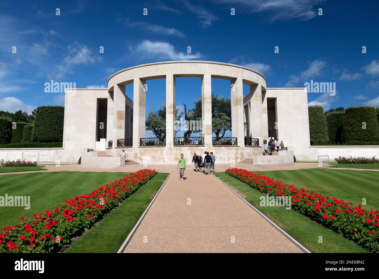 Le cimetière militaire américain de Normandie, Colleville-sur-Mer, Calvados, France. Banque D'Images