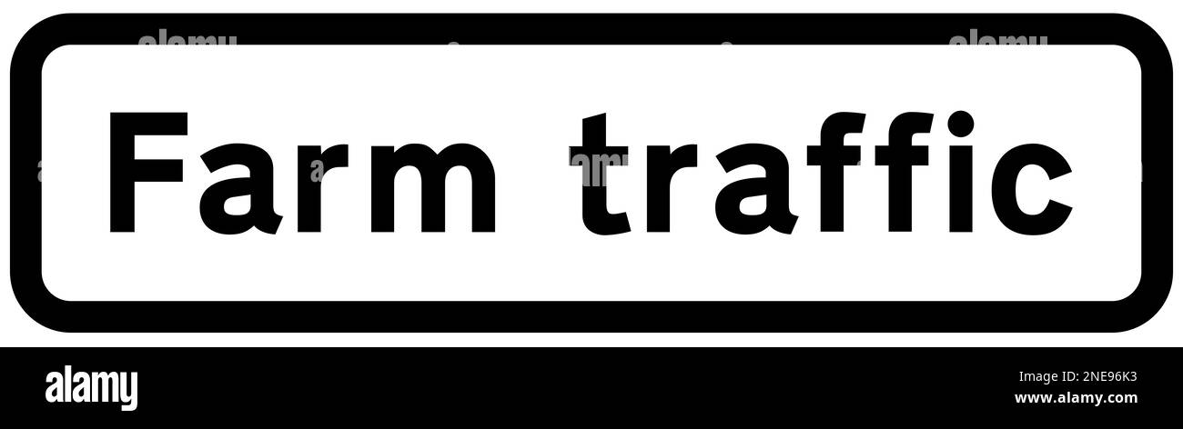 Panneau routier britannique de la ferme Banque D'Images