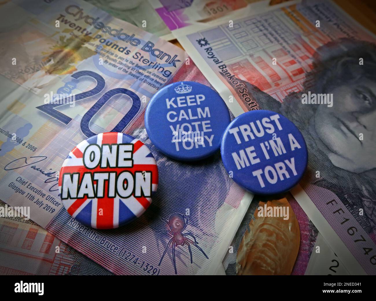 Les syndicalistes écossais qui votent non pour l'indépendance vont-ils encore compter sur le vote conservateur, basé sur les piètres antécédents économiques et financiers ? Banque D'Images