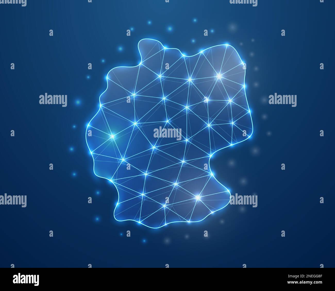 Symbole Allemagne 3D de style poly bas. Illustration du concept de la carte de l'Allemagne. Représentation filaire polygonale de la carte de pays. Illustration de la conception du site Web Illustration de Vecteur