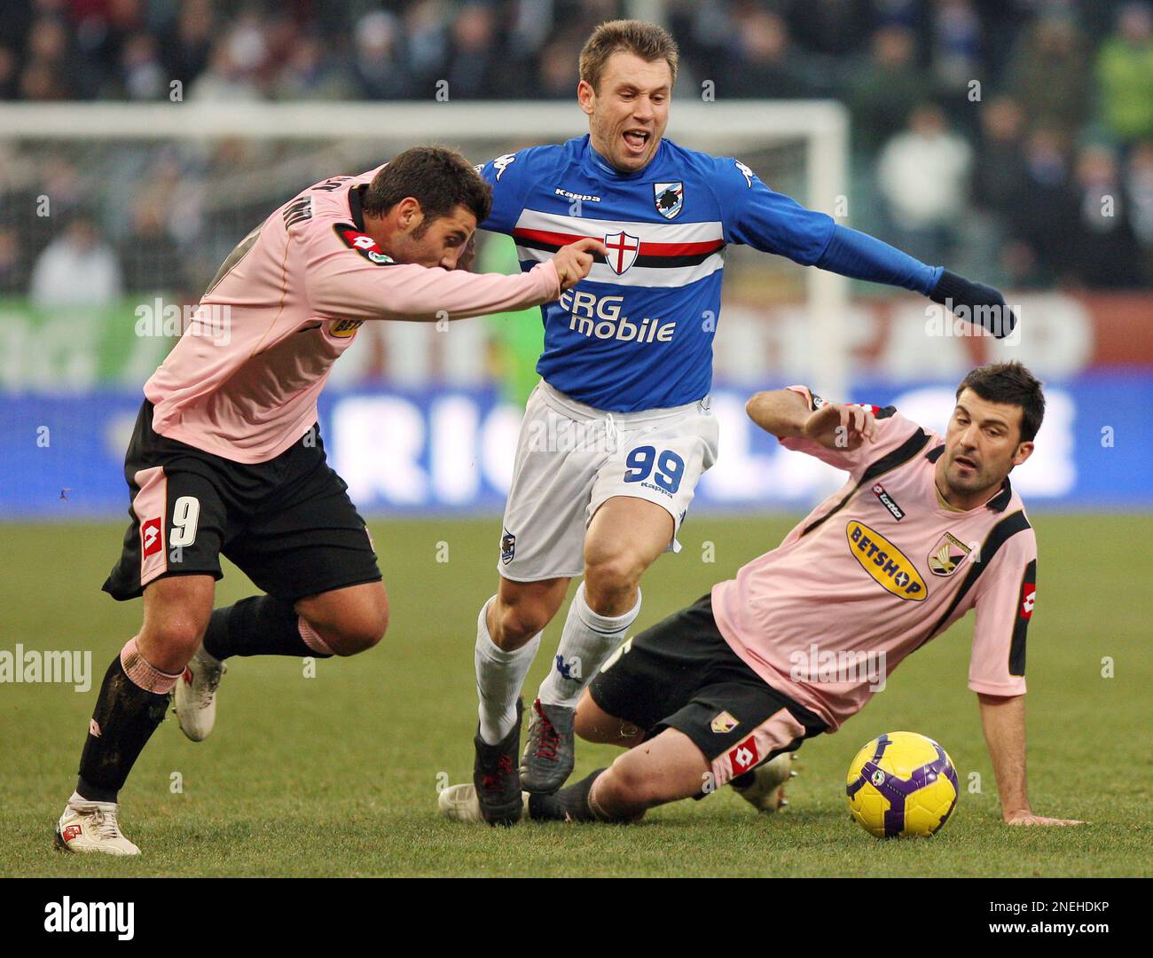 Maillot Sampdoria 2009/2010 - Porté Par Antonio Cassano - Version Domicile - Taille XL