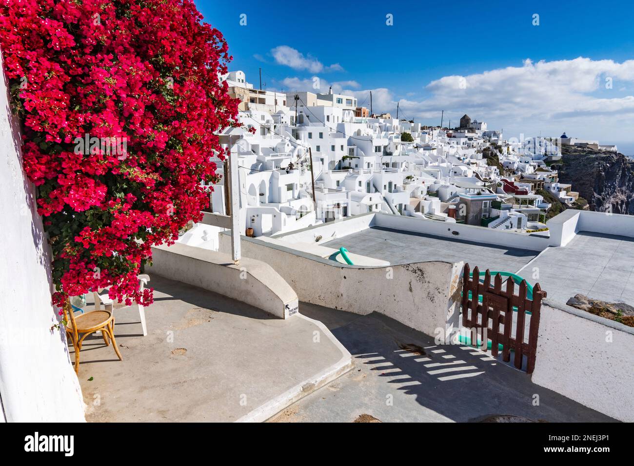 Le village pittoresque d'Imerovigli, Santorin Banque D'Images