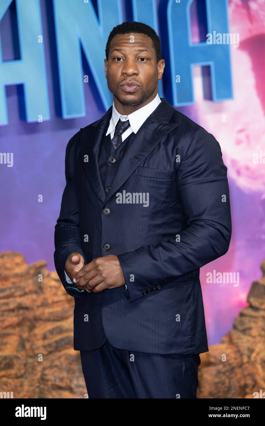 Le 16,02,2023 Jonathan Majors a assisté au Gala du Royaume-Uni de Ant Man et The Wasp: Quantumania au BFI IMAX Waterloo Londres. Banque D'Images