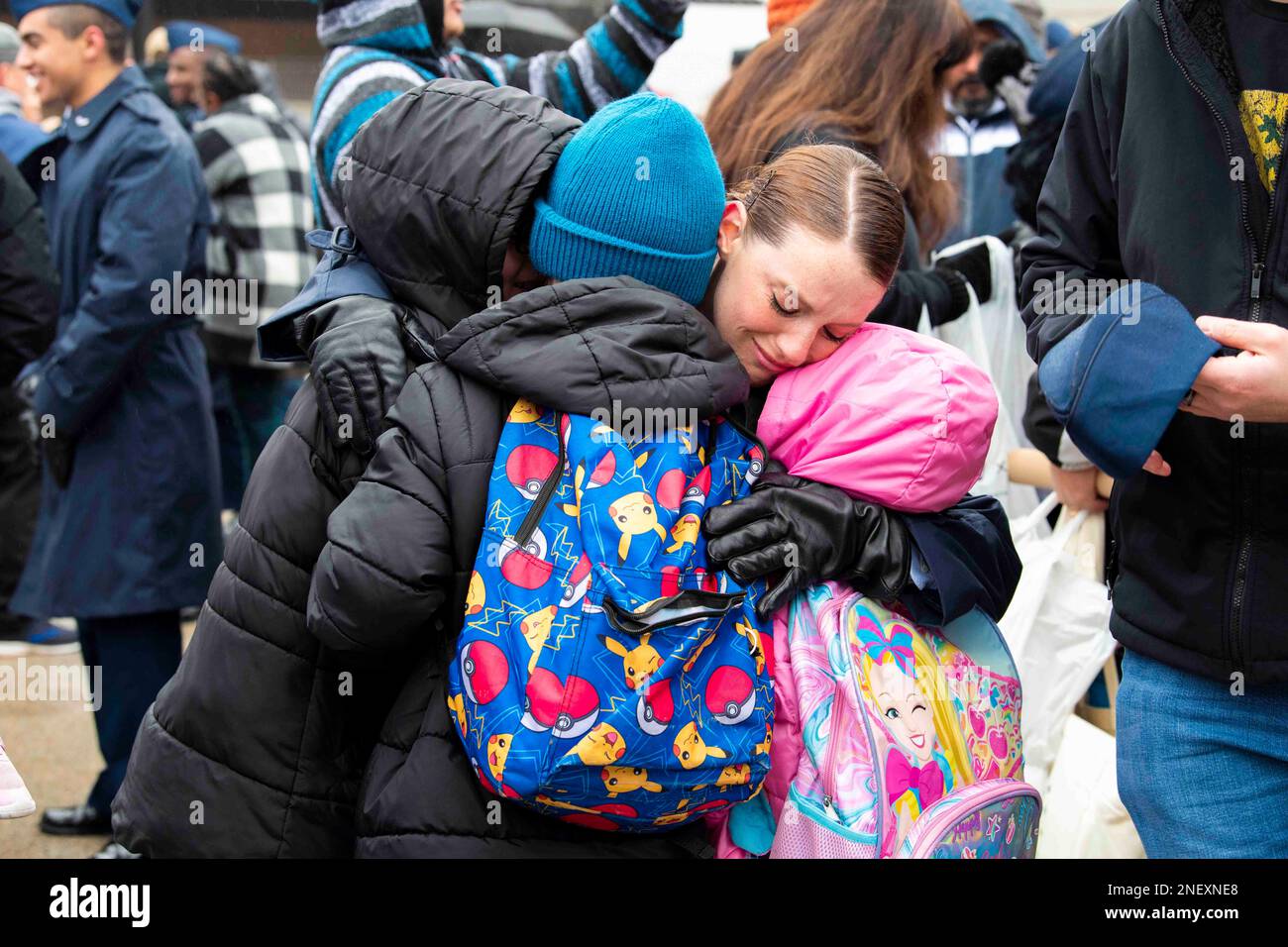 1 février 2023 - base conjointe San Antonio-Lackland (Texas), États-Unis - plus de 600 aviateurs affectés à l'escadron d'entraînement 321st sont diplômés de l'entraînement militaire de base à la base conjointe San Antonio-Lackland (Texas), février 1-2 2023. Le colonel Terence G. Taylor, commandant de la 27th Escadre des opérations spéciales, base aérienne de Cannon, Nouveau-Mexique, a passé en revue la cérémonie. Crédit : États-Unis Air Force/ZUMA Press Wire Service/ZUMAPRESS.com/Alamy Live News Banque D'Images