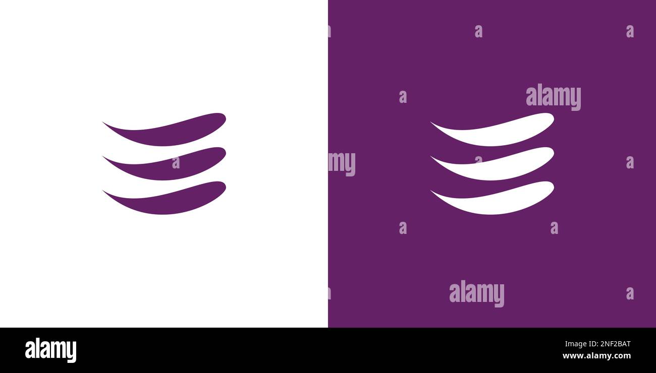Moderne et simple lettre E initiales logo design Illustration de Vecteur