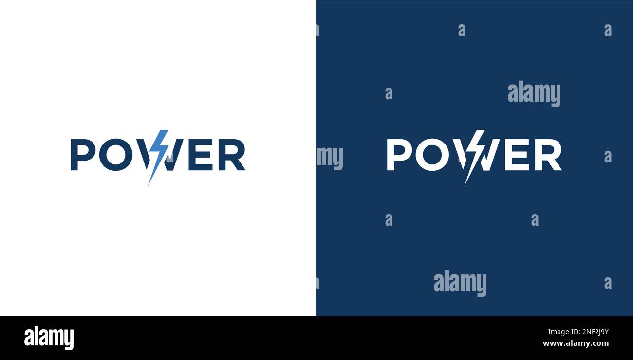 Design moderne et unique avec logo Power Illustration de Vecteur