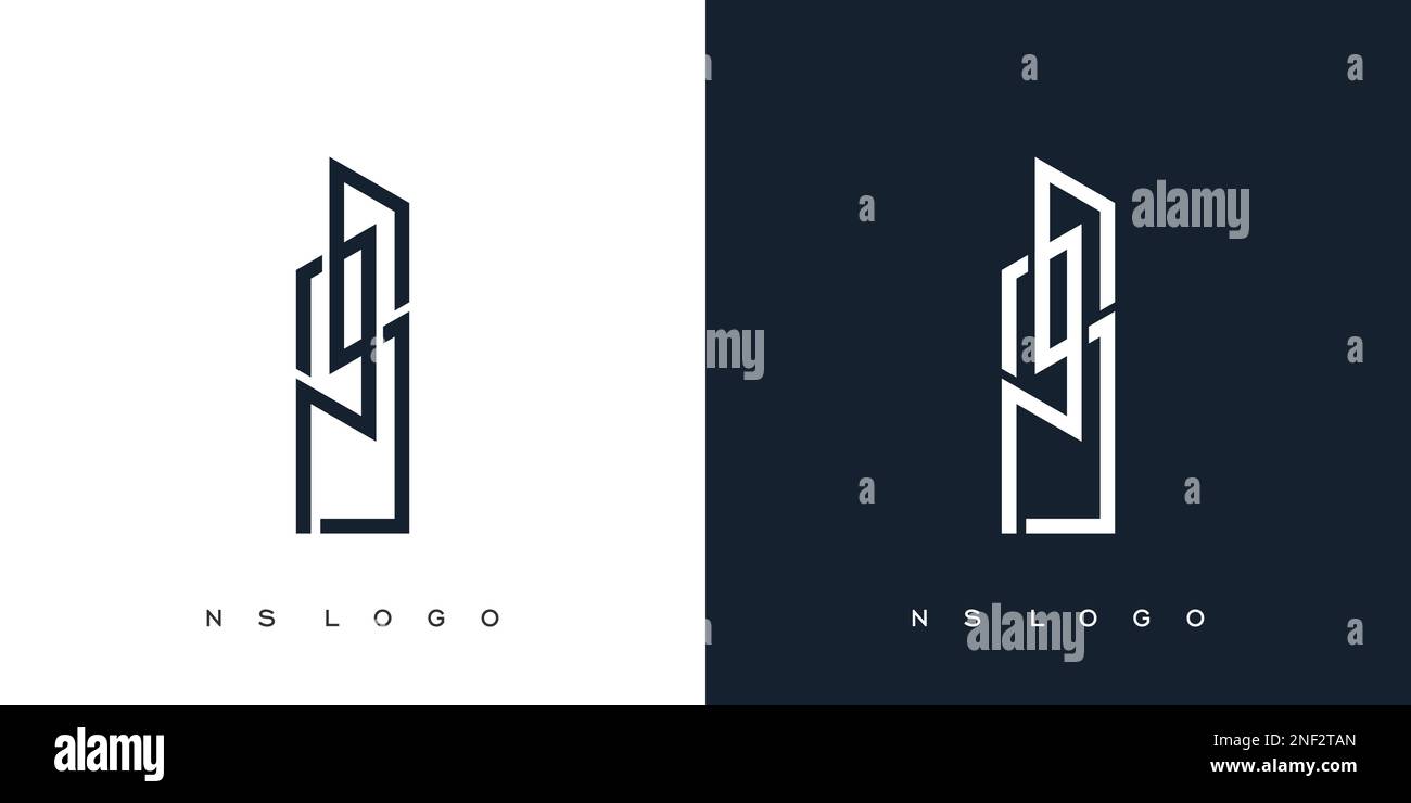 Logo unique et moderne de lettre PS initiales Illustration de Vecteur