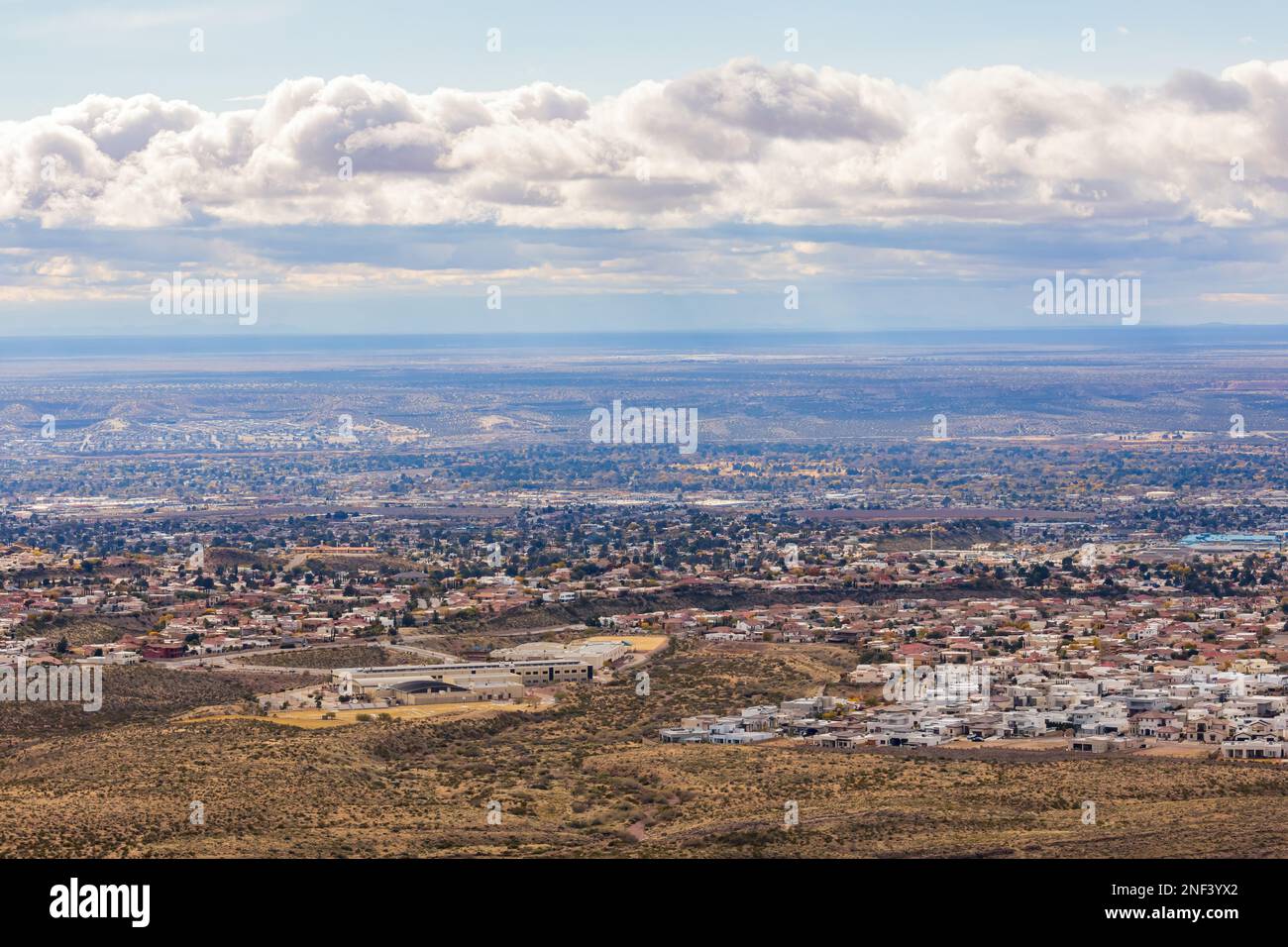 Paysage urbain en grand angle de la belle ville d'El Paso au Texas Banque D'Images