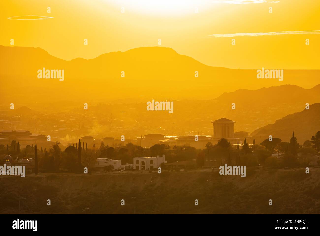 Vue panoramique sur la magnifique ville d'El Paso au Texas Banque D'Images