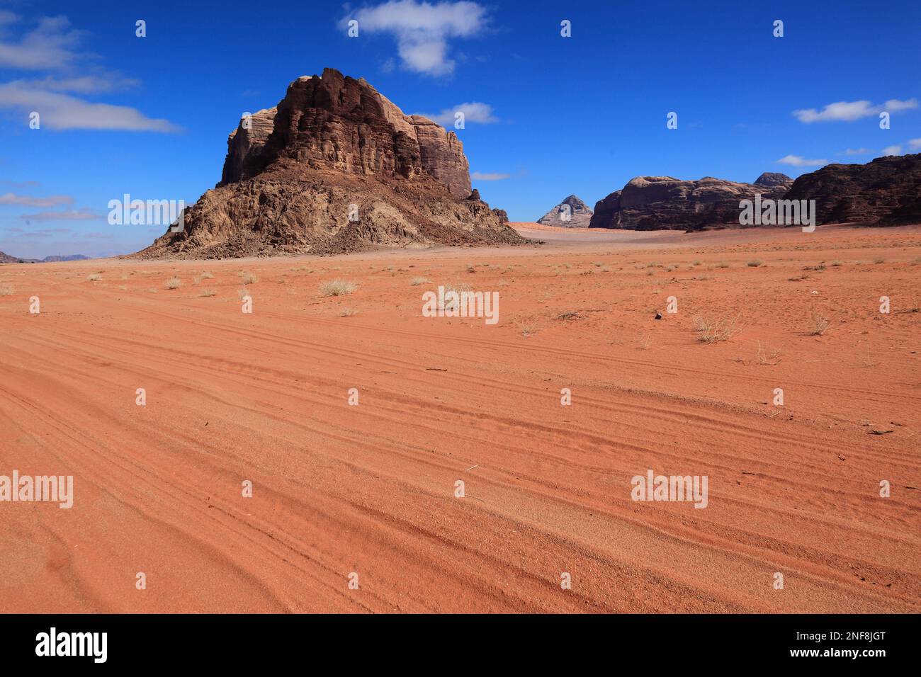 Wüstenlandschaft im Wadi Rum / scène du désert à Wadi Rum, Jordanie Banque D'Images