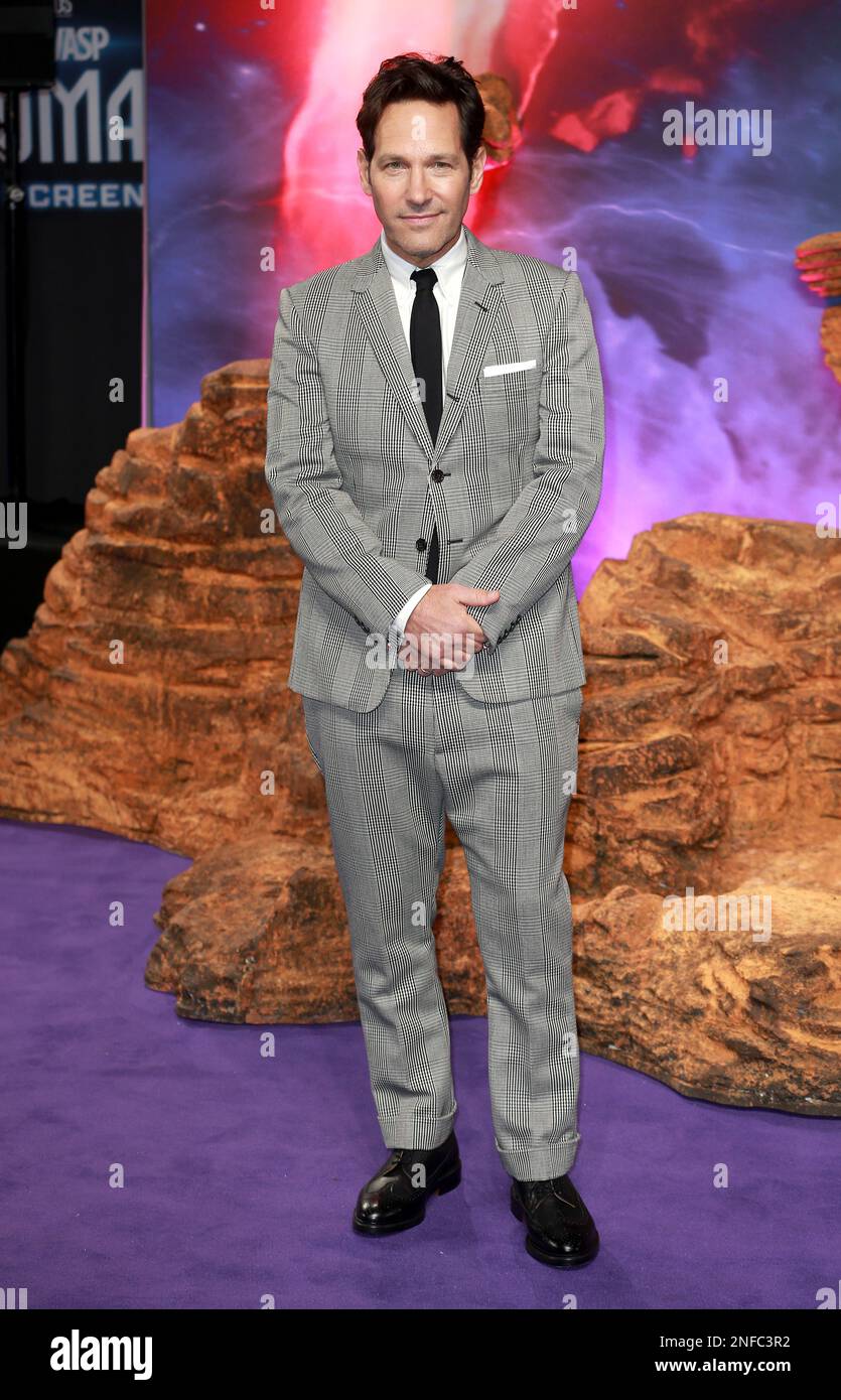 Paul Rudd assiste au Gala screening britannique 'Ant-Man and the Wasp: Quantumania' au BFI IMAX Waterloo à Londres, en Angleterre. Banque D'Images