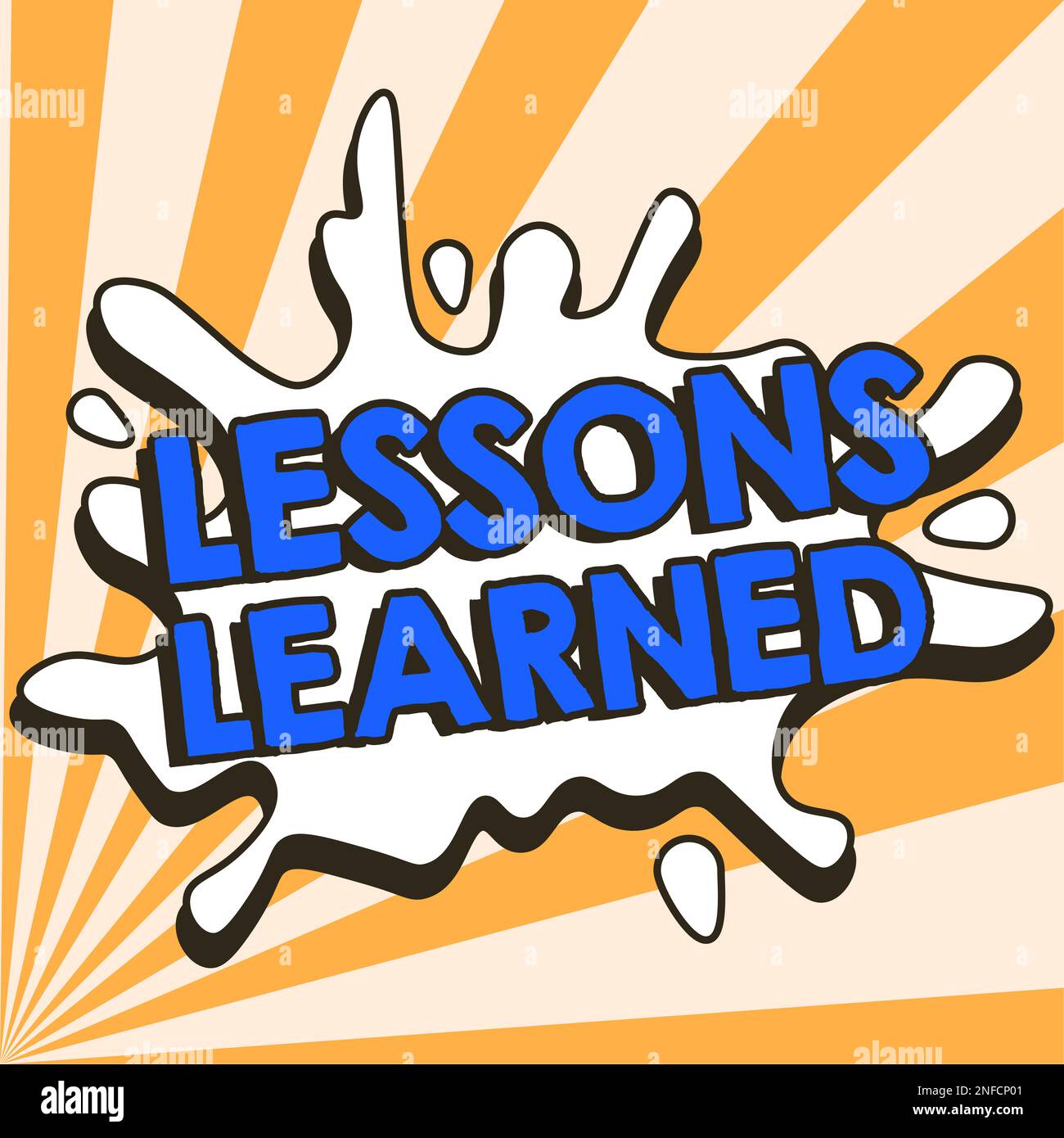 Légende de texte présentant les leçons apprises, photo conceptuelle promouvoir partager et utiliser les connaissances issues de l'expérience Banque D'Images