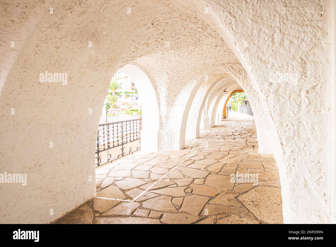 Septembre 2021 : village de Roc de Sant Gaieta à Tarragone, Catalogne, Espagne. Banque D'Images