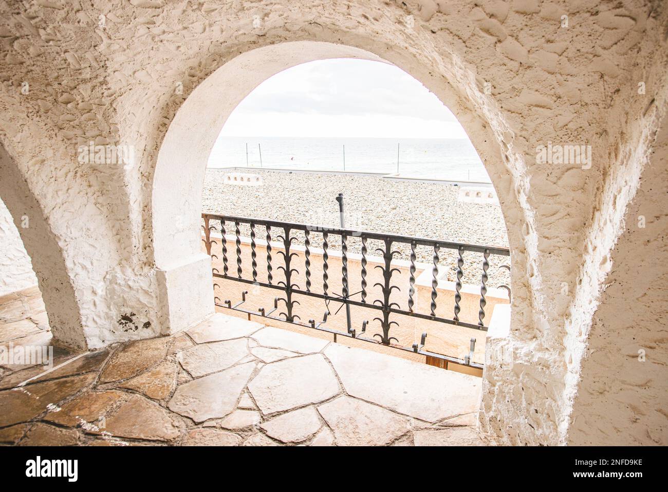 Septembre 2021 : village de Roc de Sant Gaieta à Tarragone, Catalogne, Espagne. Banque D'Images