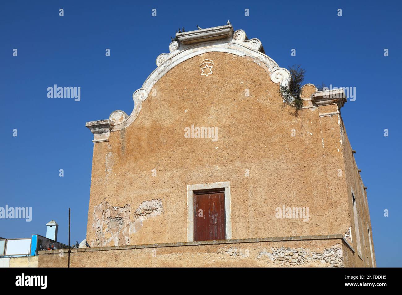Ville d'El Jadida, Maroc. Synagogue historique Ben Simon. Ancienne colonie portugaise, classée au patrimoine mondial de l'UNESCO. Banque D'Images