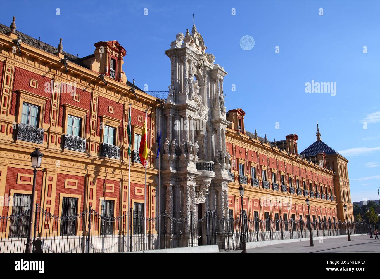 Séville, Espagne. Palais de Saint Telmo. Bâtiment du Gouvernement régional d'Andalousie (Junta de Andalucia). Banque D'Images