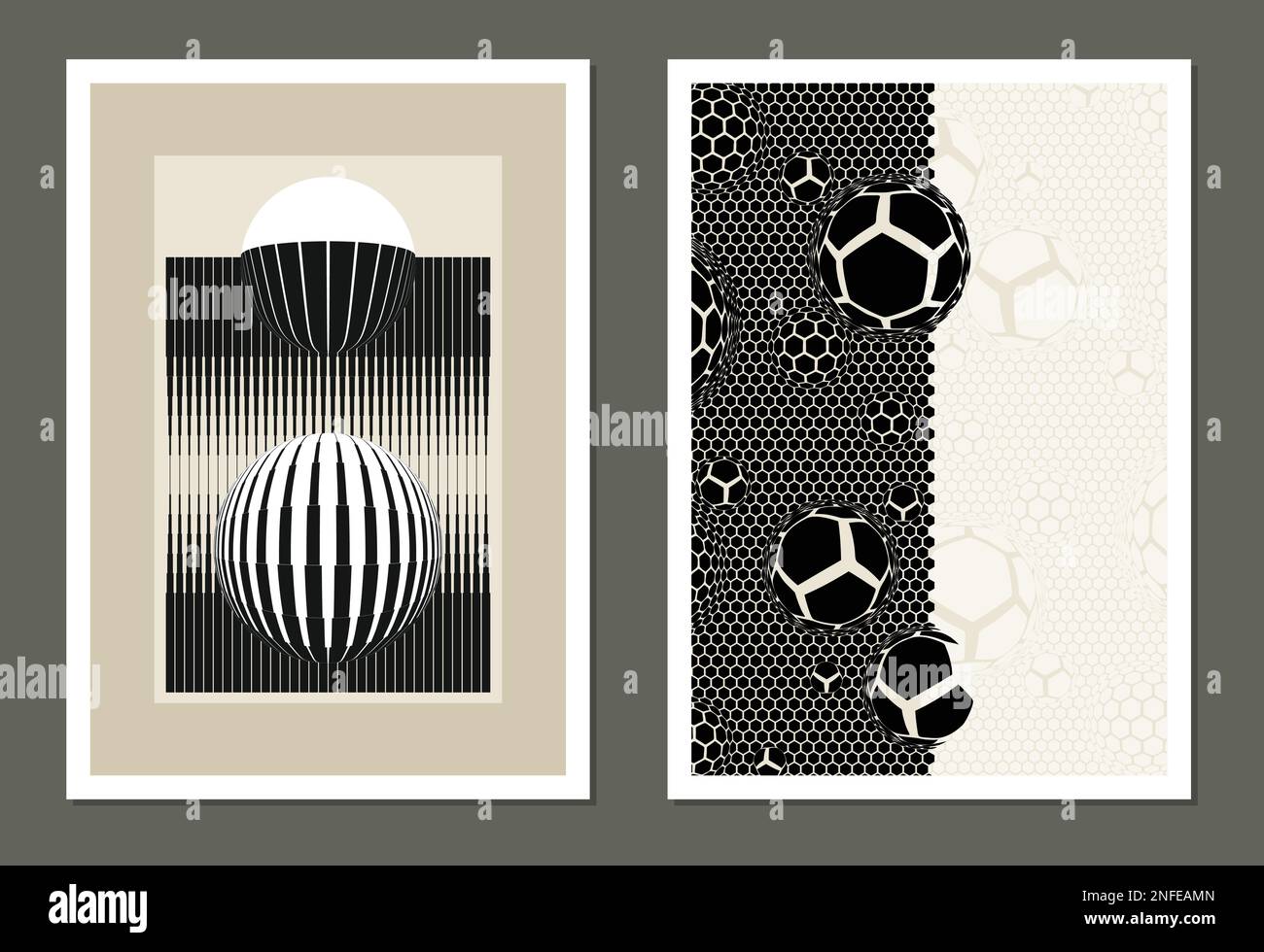 Illustration abstraite sphérique ligne noire 3D pour la décoration intérieure, l'art mural, l'affiche, la brochure et la conception graphique. Illustration vectorielle Illustration de Vecteur