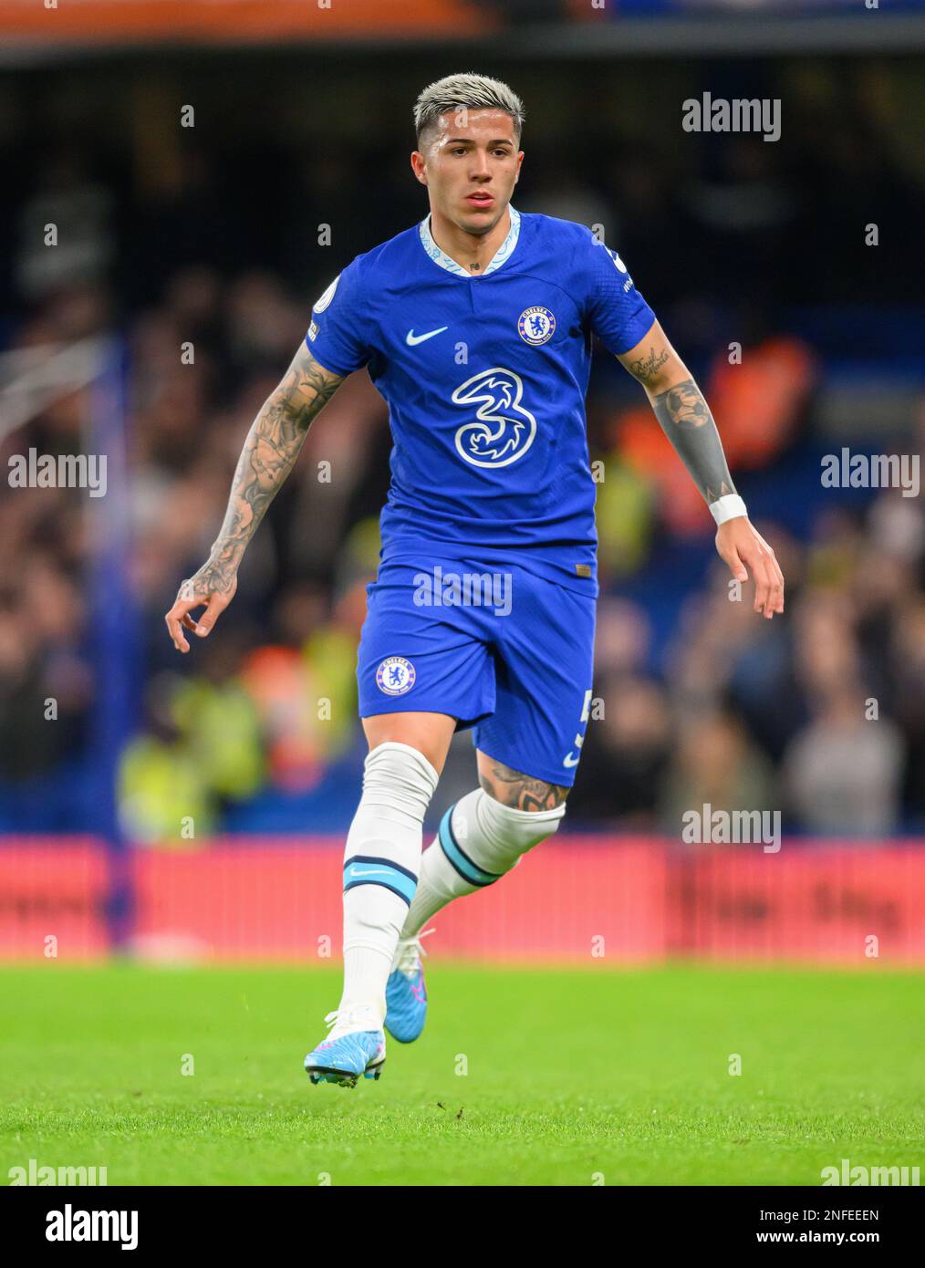 03 Fév 2023 - Chelsea v Fulham - Premier League - Stamford Bridge Enzo Fernandez de Chelsea pendant le match de Premier League contre Fulham. Image : Mark pain / Alamy Live News Banque D'Images