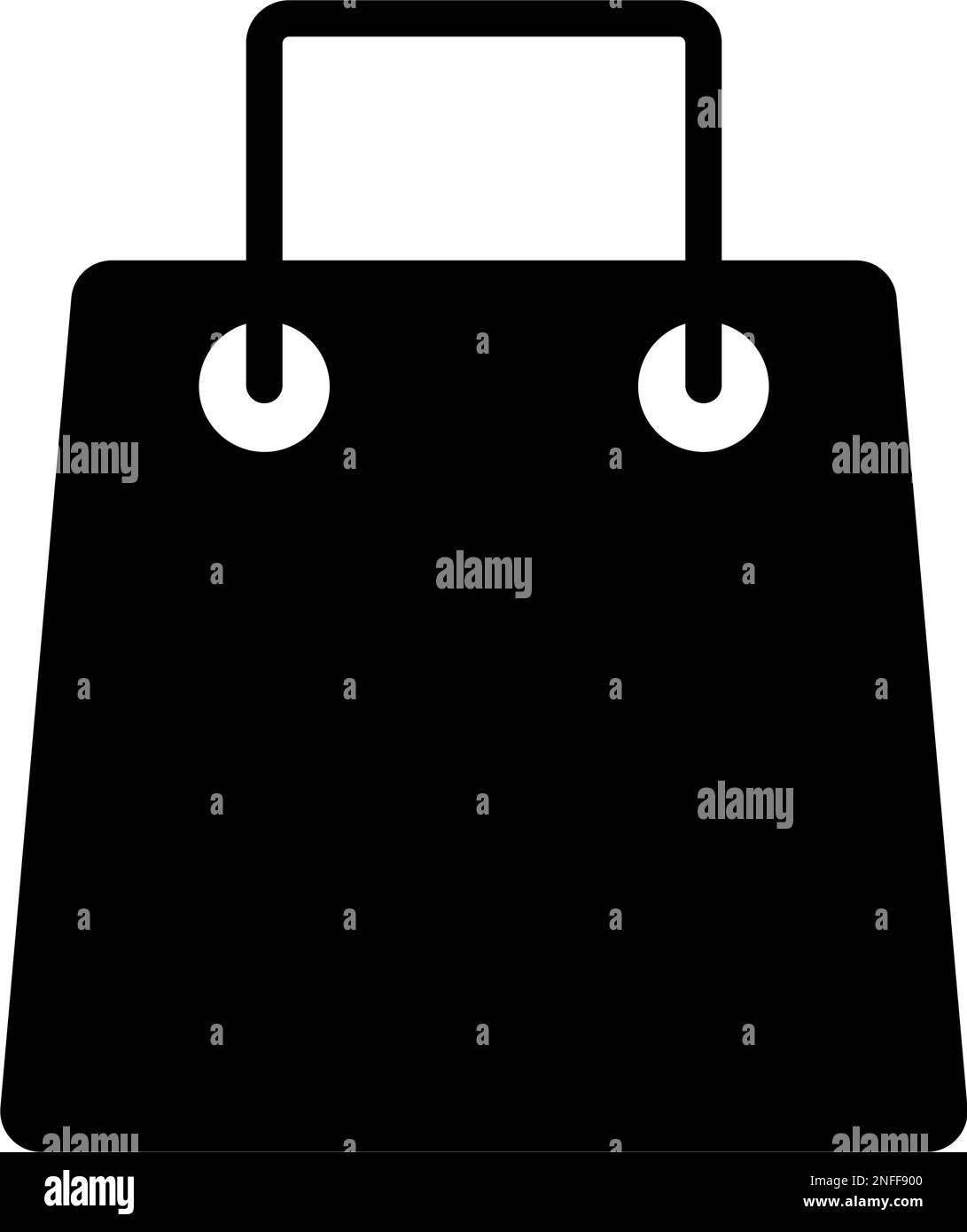 Icône de silhouette de sac à provisions. Boutique. Vecteur modifiable. Illustration de Vecteur