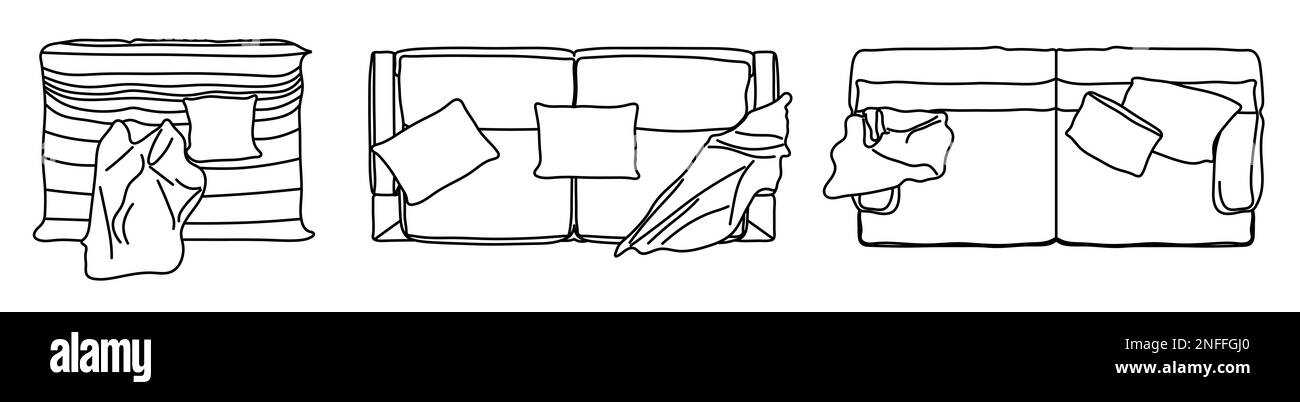 Concept ou ensemble conceptuel ou collection de canapés causeuses de différentes perspectives sur blanc. 3d illustration en tant que métahor pour l'architecture et dans Banque D'Images