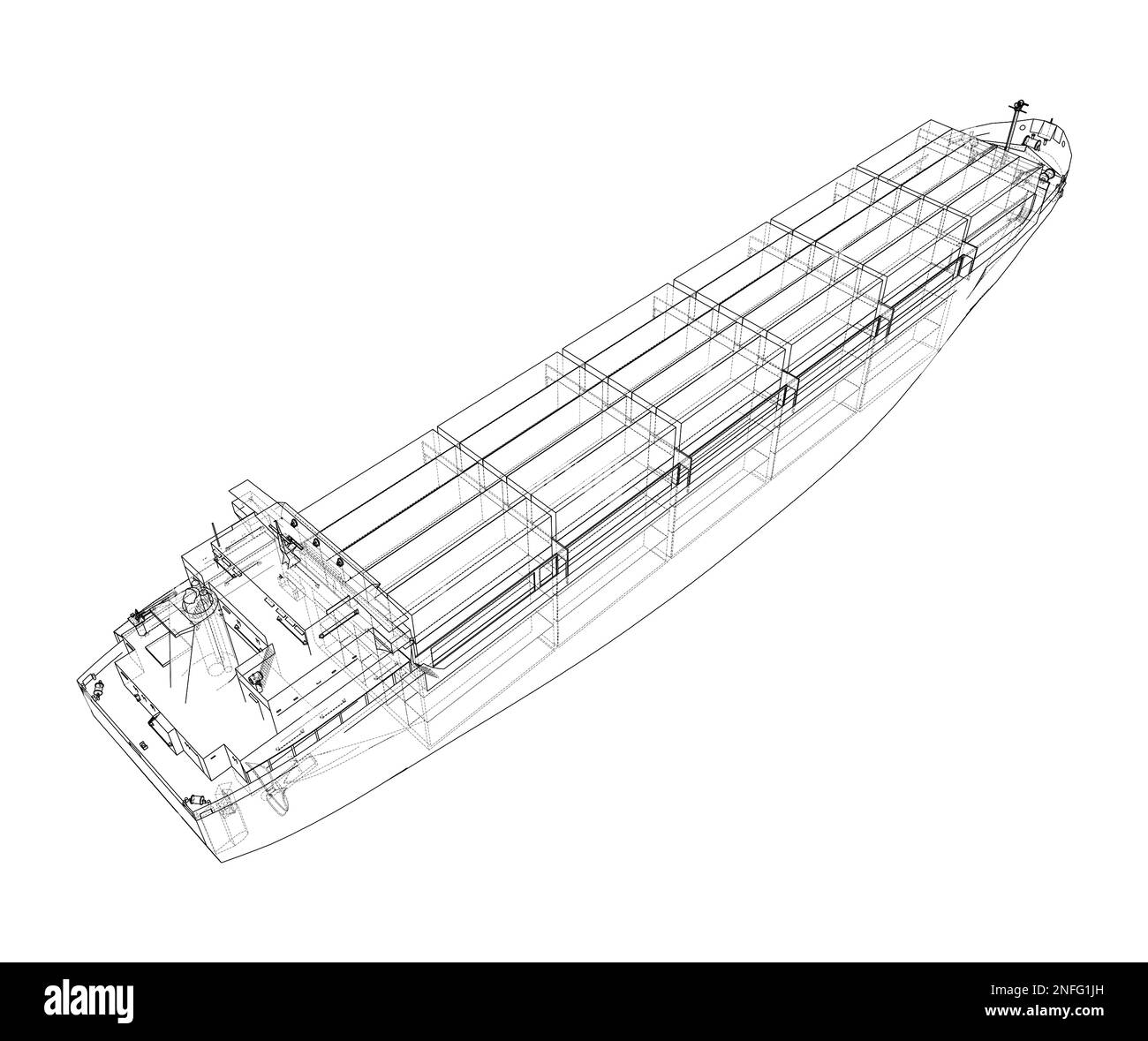Avec Cargo Containers Banque D'Images