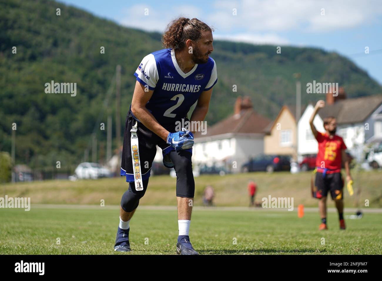 Welsh Bowl 2022 - American Flag football dans le sud du pays de Galles Banque D'Images