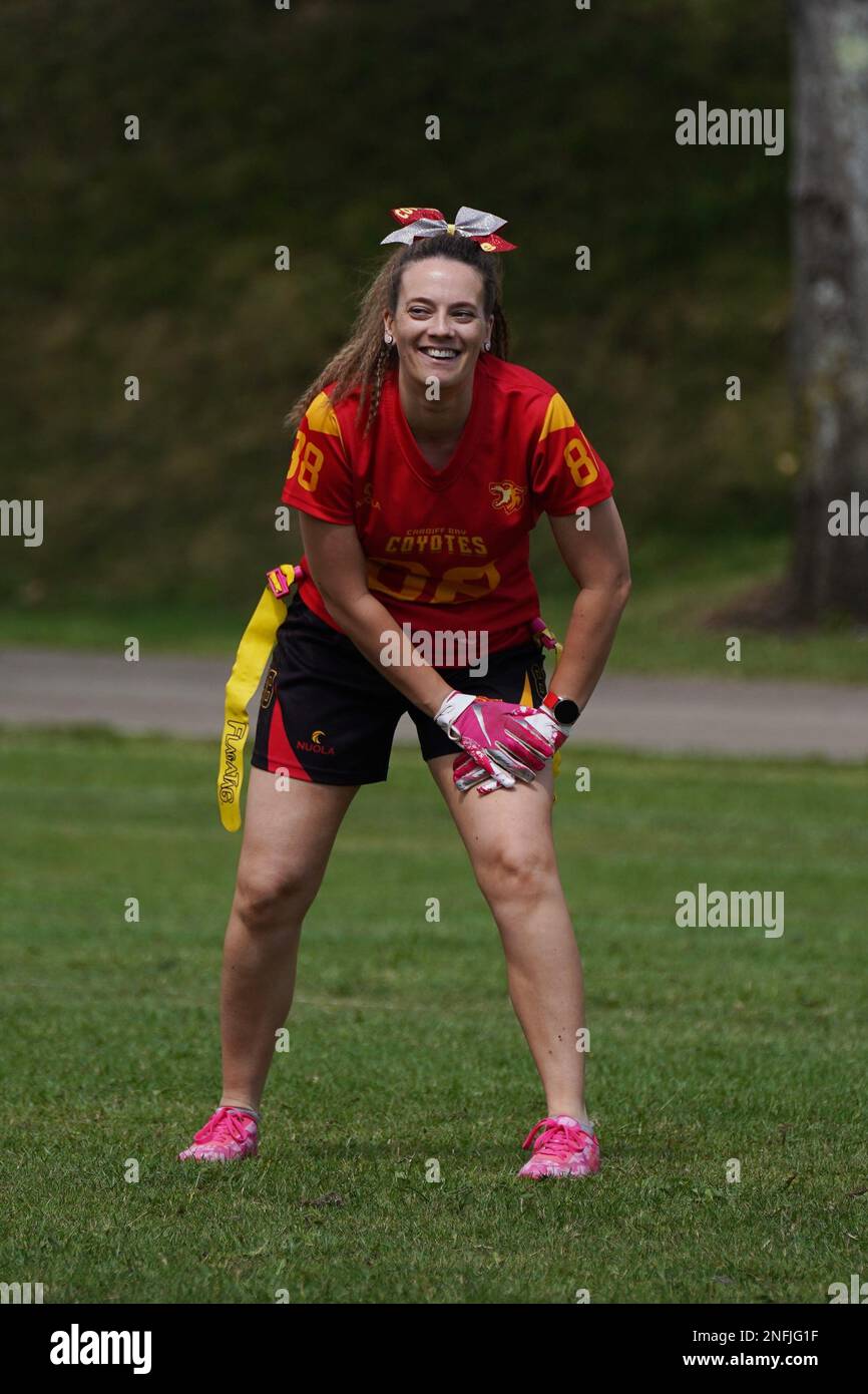 Welsh Bowl 2022 - American Flag football dans le sud du pays de Galles Banque D'Images