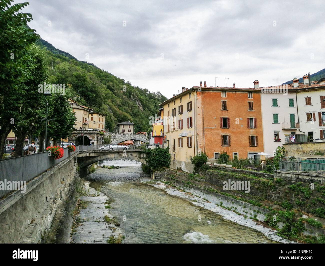 Italie. Edolo Banque D'Images