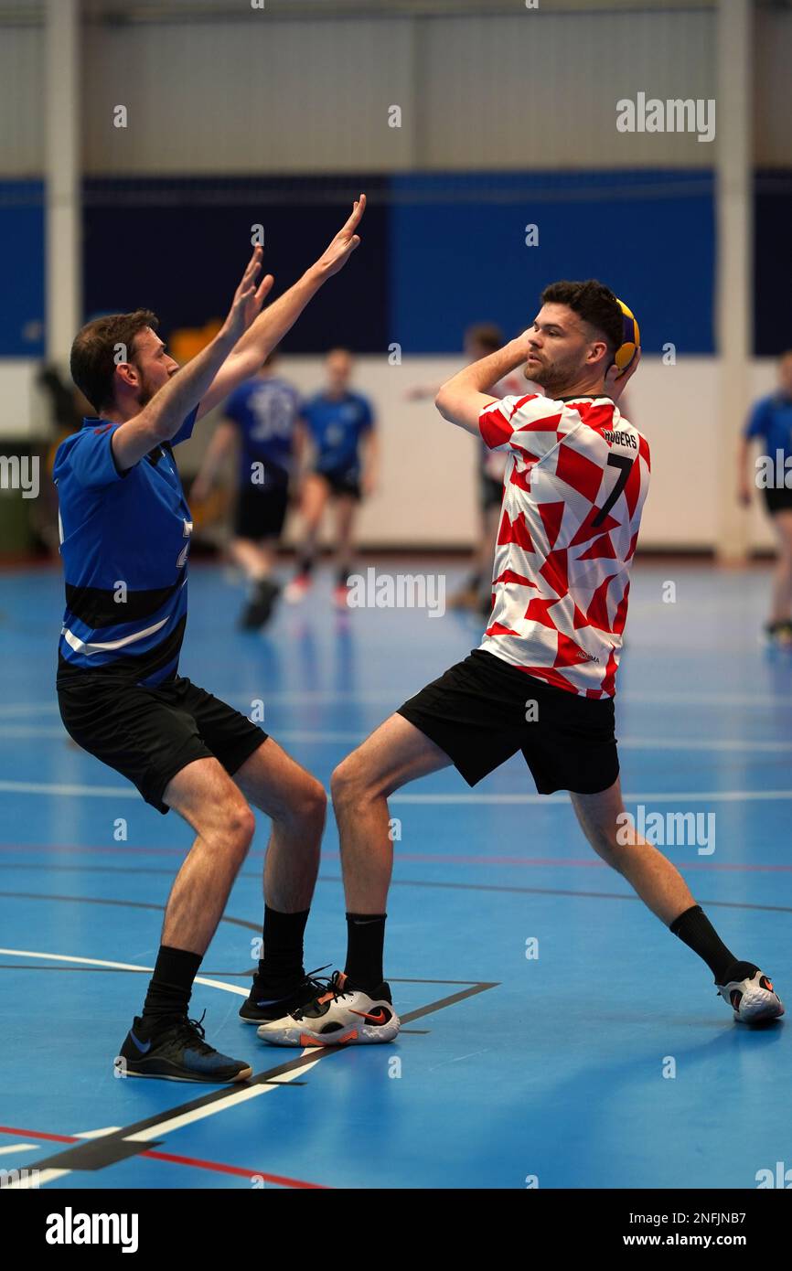 Cardiff City et Manchester Hawks - Angleterre Korfball Promo League Nord & Ouest Banque D'Images