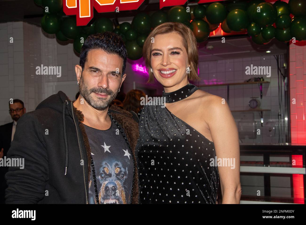 Marc Terenzi und Verena Kerth BEI der HOB's Hut of Burger Opening Party in der Europa passage Hamburg. 15.02.2023 Banque D'Images