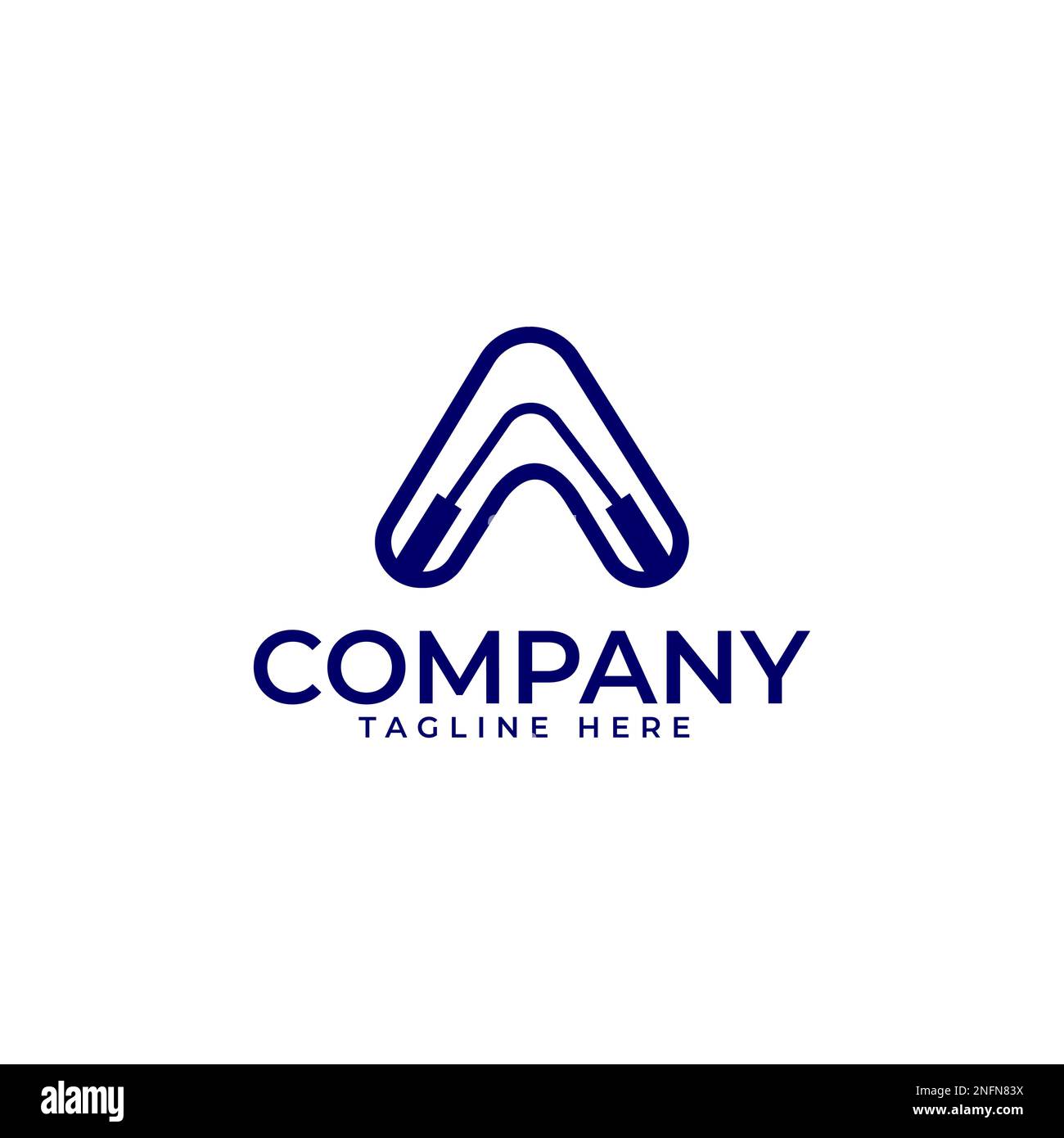 lettre créative modèle vectoriel de conception de logo d'entreprise Illustration de Vecteur