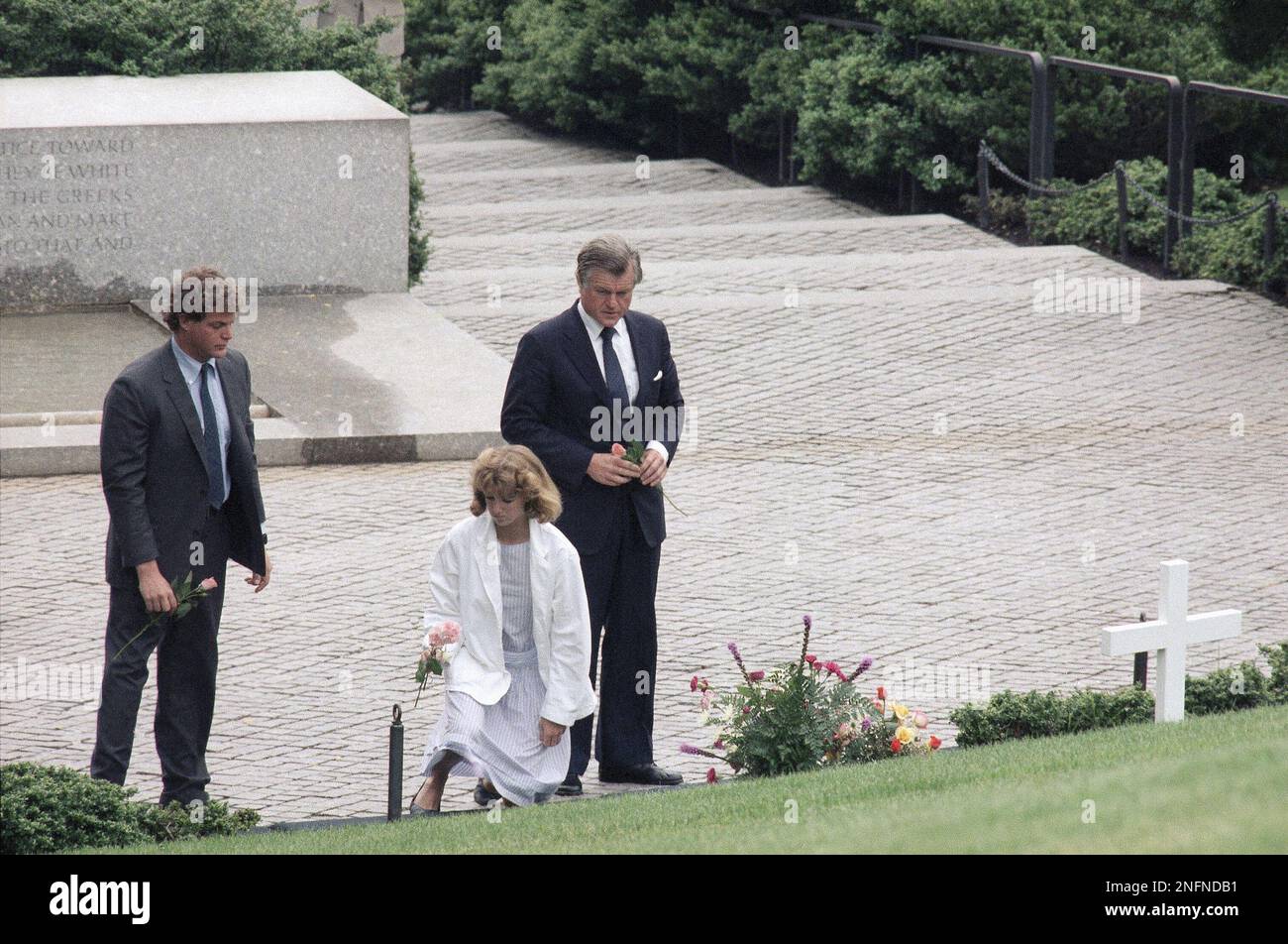 Sen. Ted Kennedy (D-Mass.), right, shown with his son Ted Jr., left ...