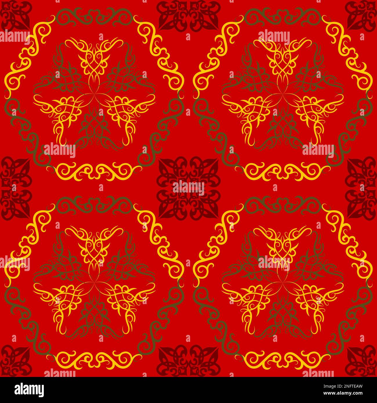 Motifs échantillons pour tissus, intérieurs, céramiques et meubles dans le style arabe. Goûtez l'ornement traditionnel des peuples et des pays d'Asie, Illustration de Vecteur