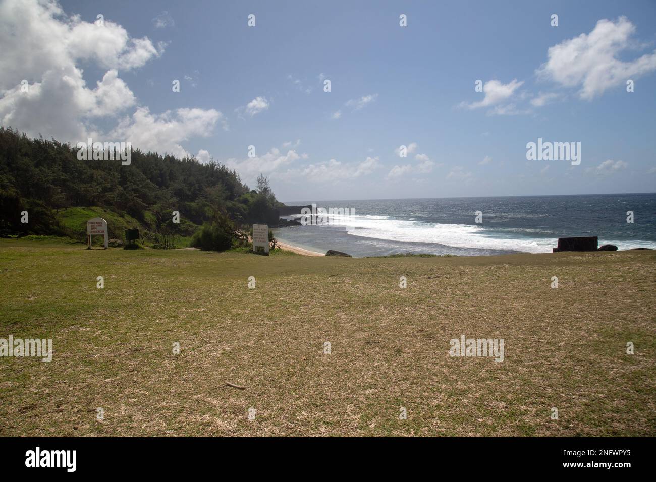 Souillac, Plage de gris, Bel Hombre, Ile Maurice, Afrique, 9 février 2023, vue sur le paysage de cette belle plage Banque D'Images